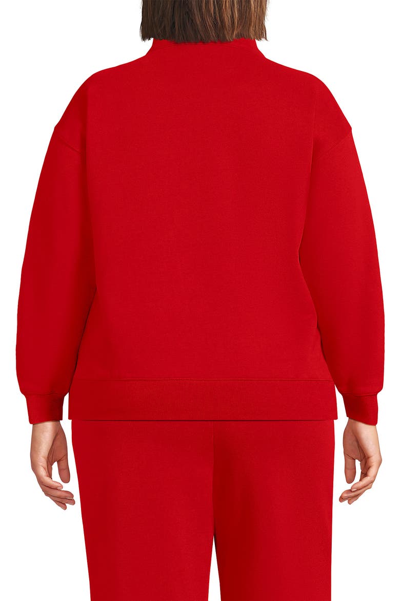 Serious Sweats Relaxed Quarter Zip Pullover Sweatshirt, Alternate, color, Coral Red