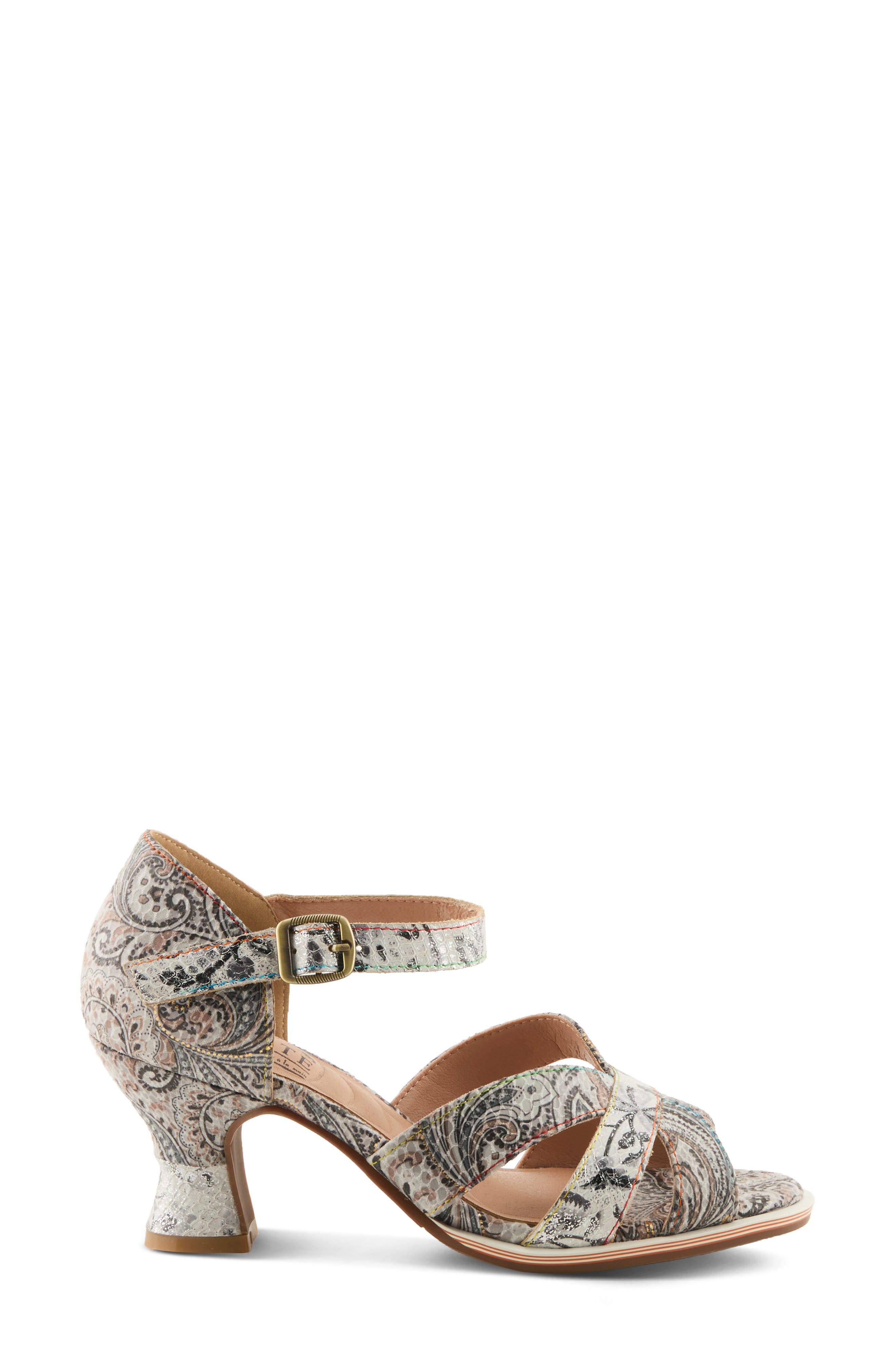 L'Artiste by Spring Step Waltz Ankle Strap Sandal, Alternate, color, Grey Multi