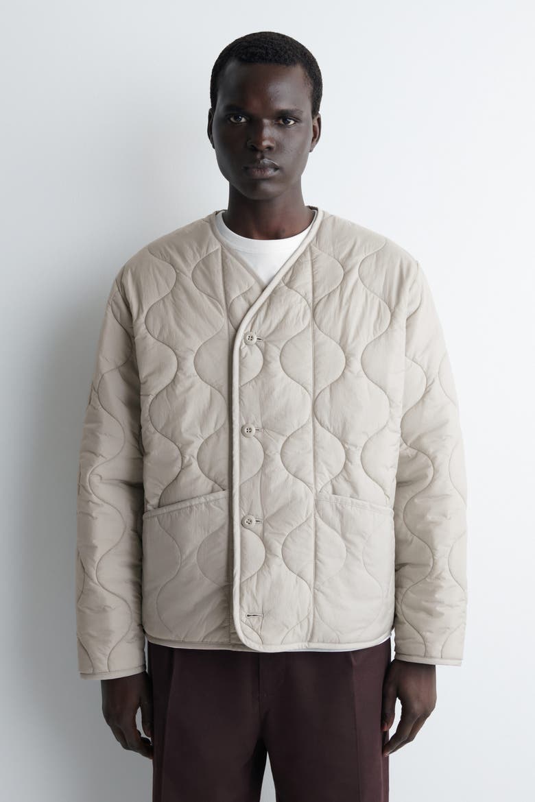 Reversible Quilted Jacket, Alternate, color, LIGHT GRAY