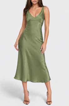Sleeveless Satin Maxi Slipdress