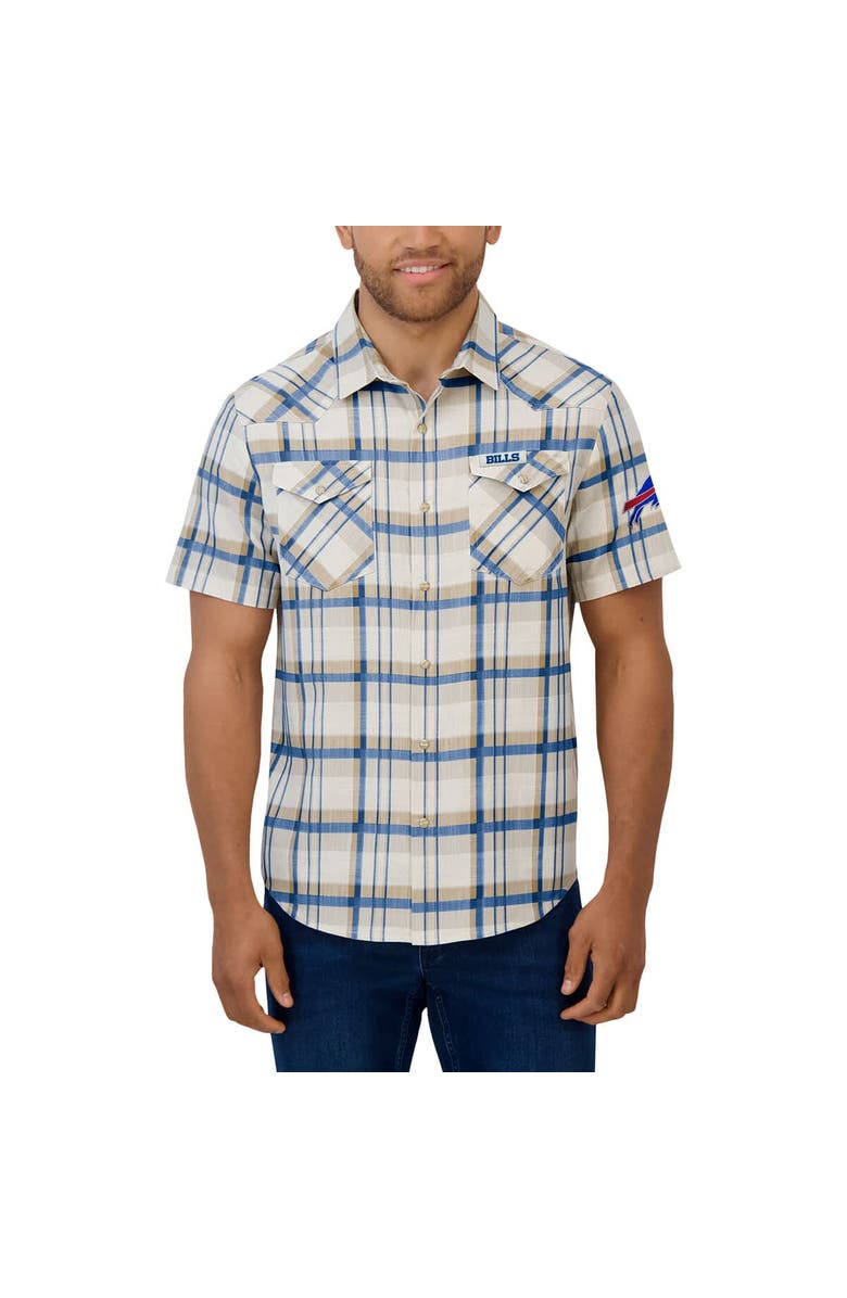 Darius Rucker Collection by Fanatics Men's Darius Rucker Collection by Fanatics Royal Buffalo Bills Plaid Full-Snap Shirt, Alternate, color, Cream