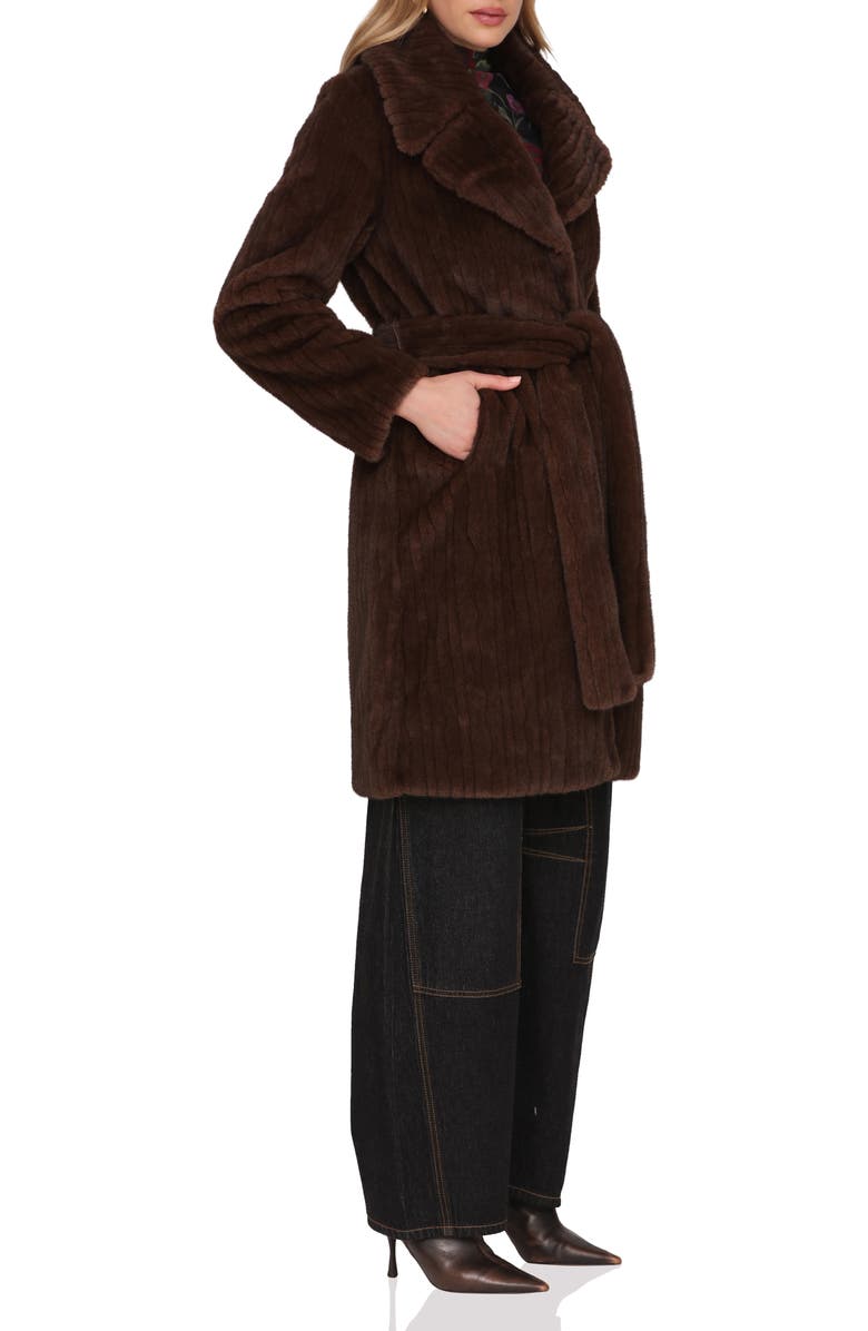 Avec Les Filles Faux Fur Belted Coat, Alternate, color, Mink