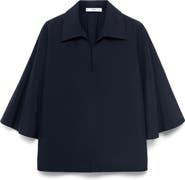 MANGO Oversize Three-Quarter Sleeve Polo