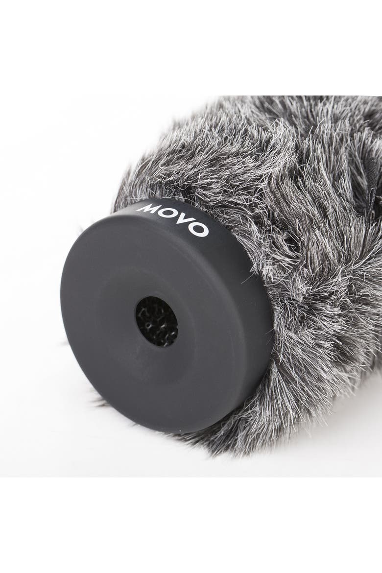 WS-G140 Furry Rigid Windscreen for Microphones 18-23mm in Diameter and up to 6.3" (16cm) Long - Dark Gray, Alternate, color, Black
