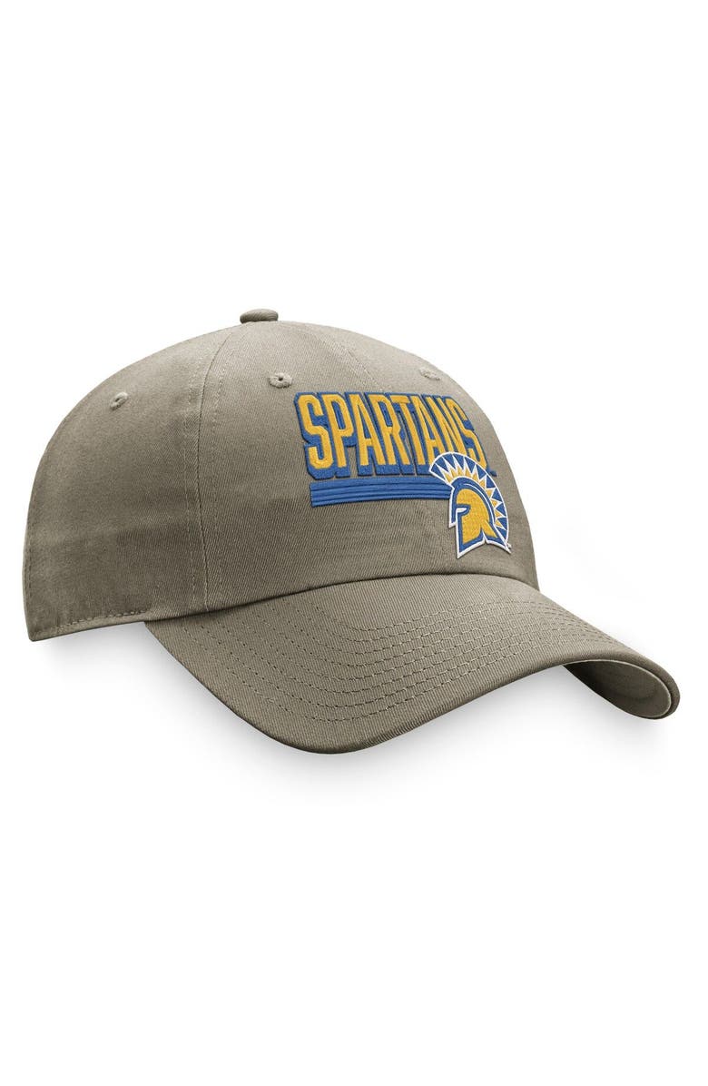 TOP OF THE WORLD Men's Top of the World Khaki San Jose State Spartans Slice Adjustable Hat, Alternate, color, 