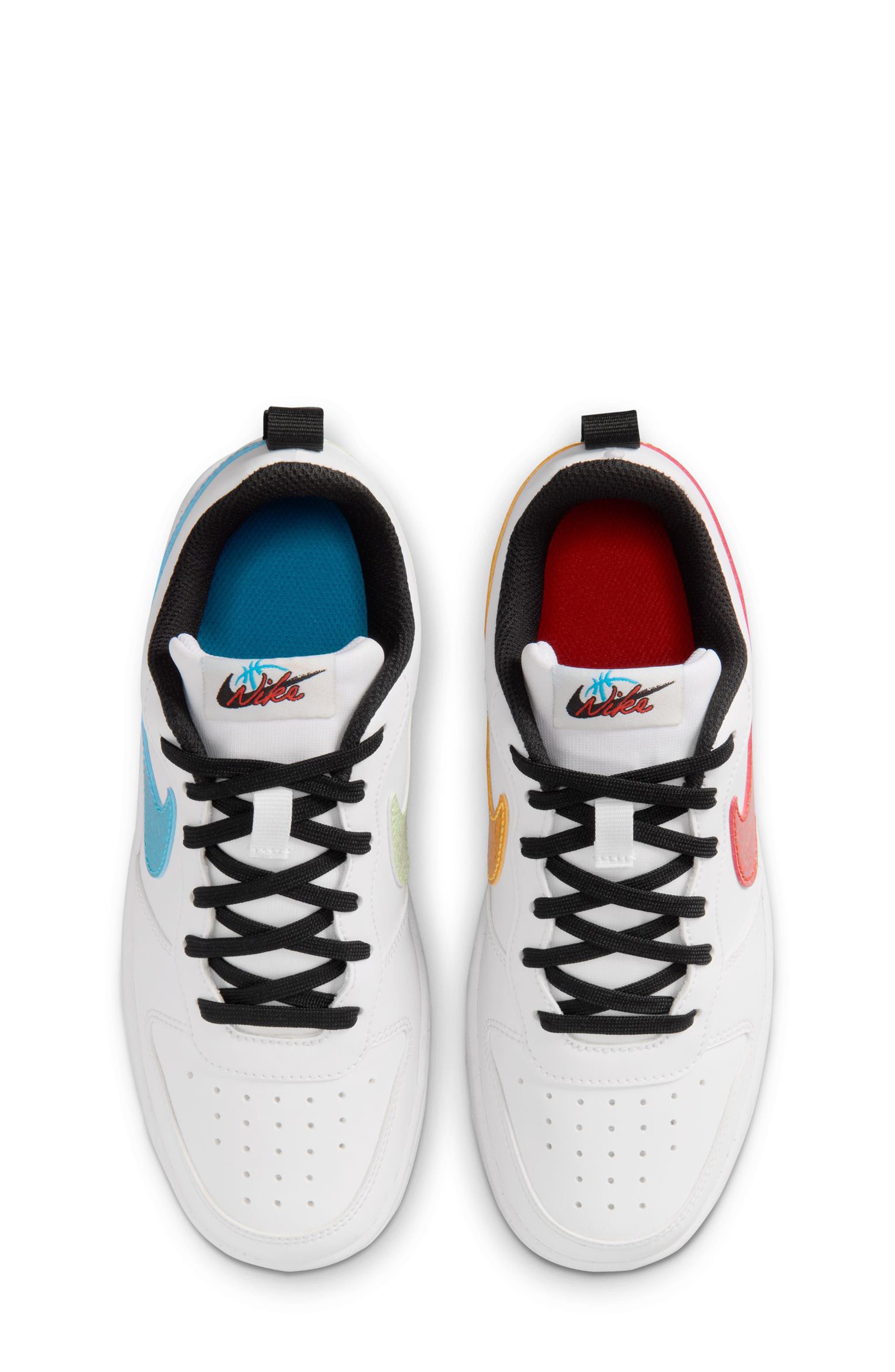 Kids' Court Borough Low Sneaker, Alternate, color, WHITE/ CURRENT BLUE/ RED