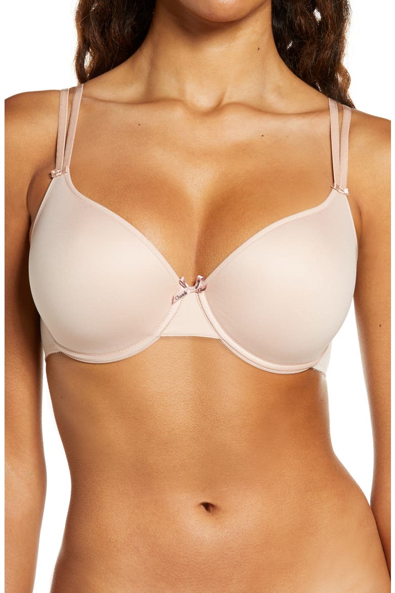 Basic Invisible Smooth Support T-Shirt Bra, Main, color, ROSE