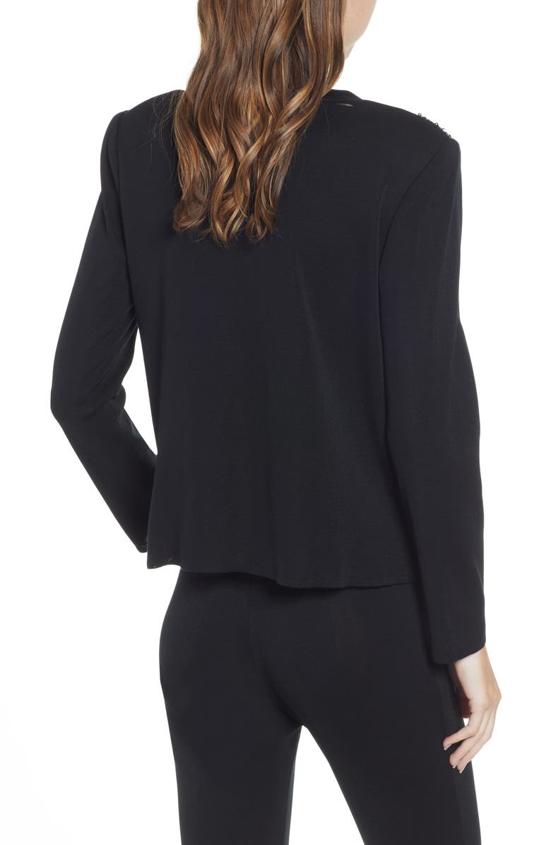Ming Wang Sequin Front Knit Jacket, Alternate, color, 