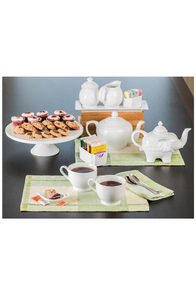 Round Cake Stand, Alternate, color, WHITE