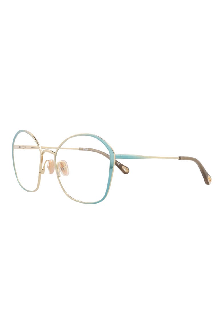 53mm Round Optical Glasses, Alternate, color, LIGHT BLUE TRANSPARENT