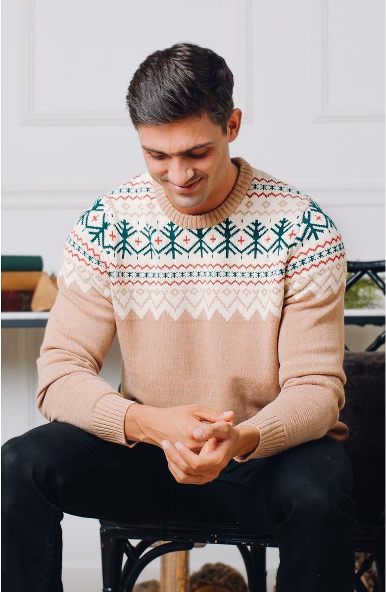 Hope & Henry Men's Organic Fair Isle Sweater, Alternate, color,