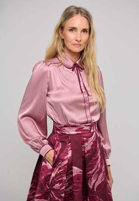 Margitdea Silk Collard Shirt
