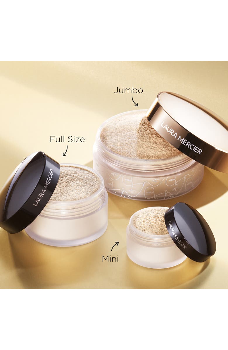 Laura Mercier Jumbo Size Translucent Loose Setting Powder & Puff USD $82 Value, Alternate, color, 