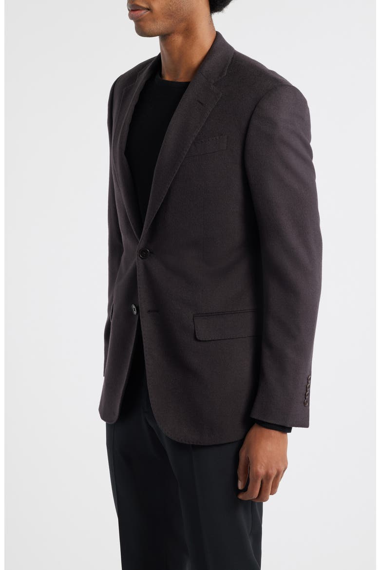 Dark Brown Cashmere Blazer, Alternate, color, SOLID DARK BROWN