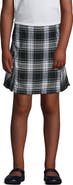 Lands' End School Uniform Girls Side Pleat Plaid Skort Above Knee