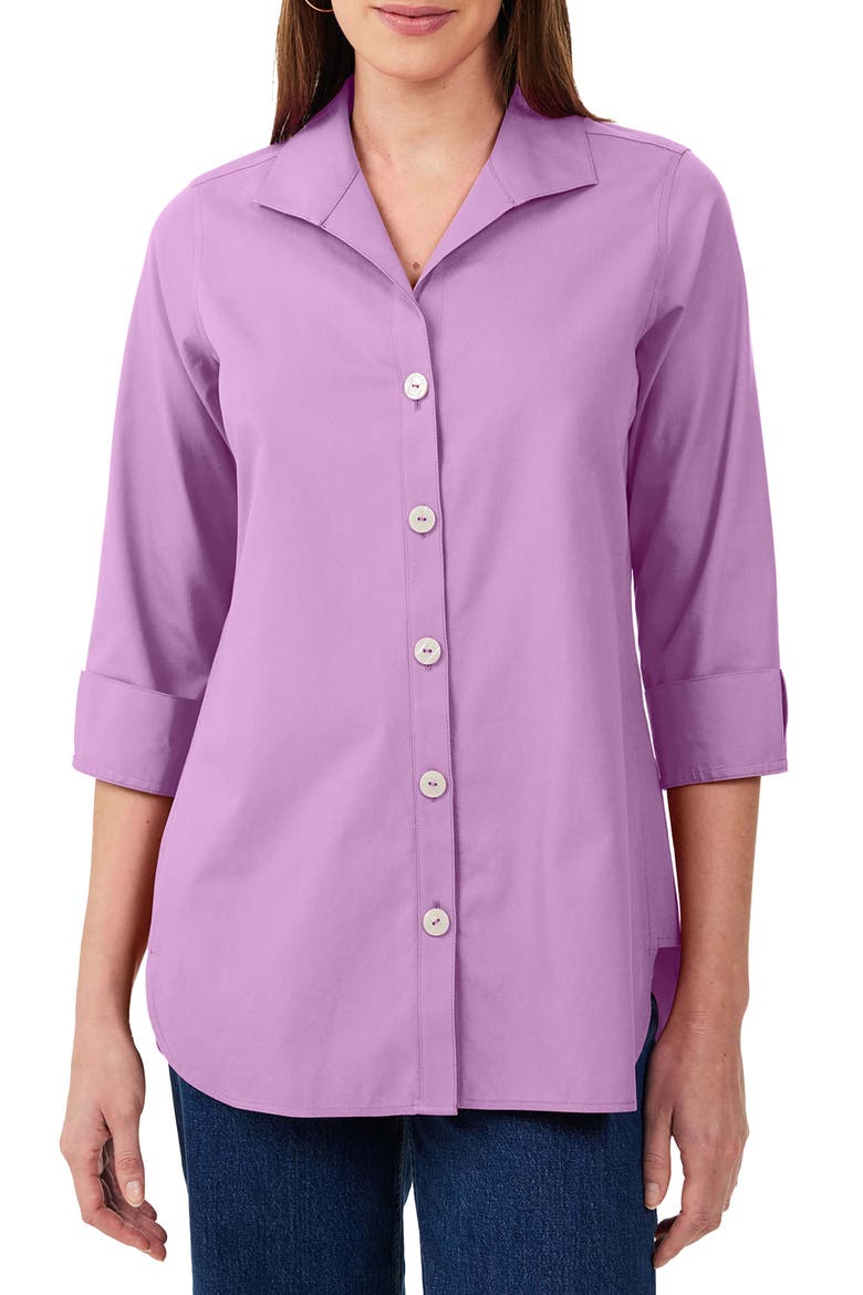 Pandora Non-Iron Cotton Shirt, Main, color, SOFT VIOLET