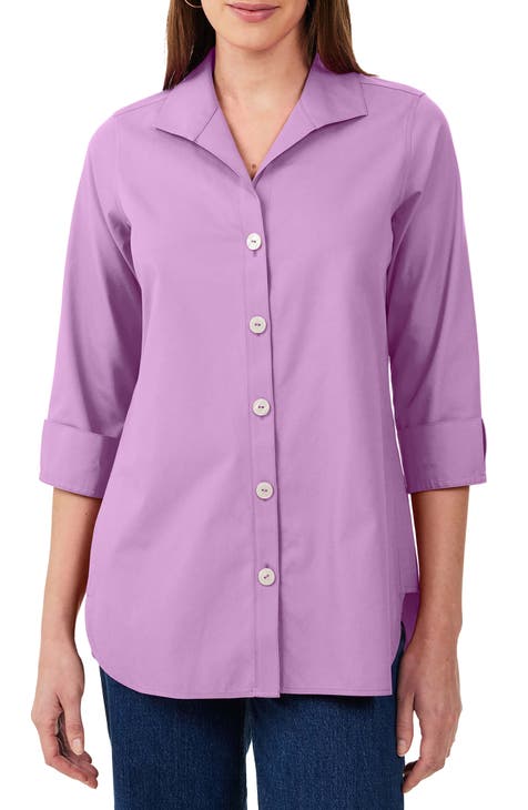 Purple dress shirts for ladies online