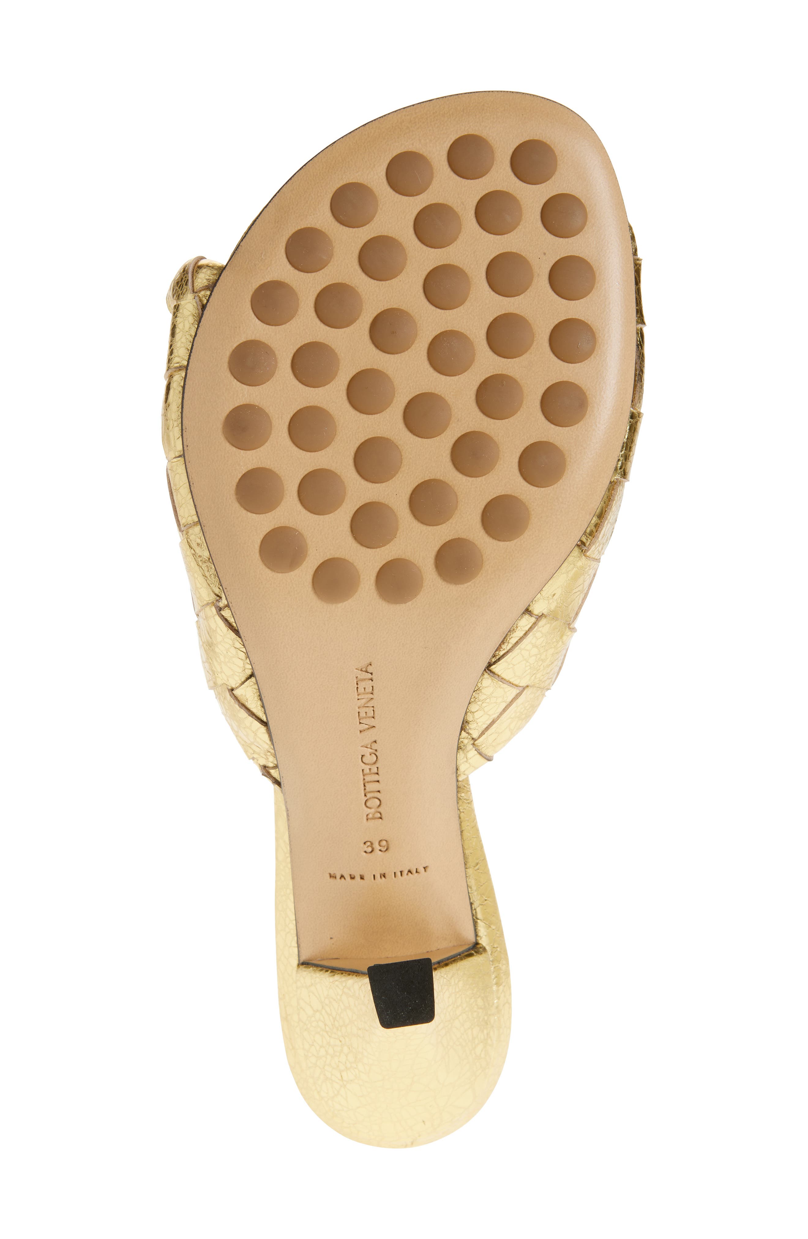 Bottega Veneta Blink Intrecciato Sandal, Alternate, color, Gold