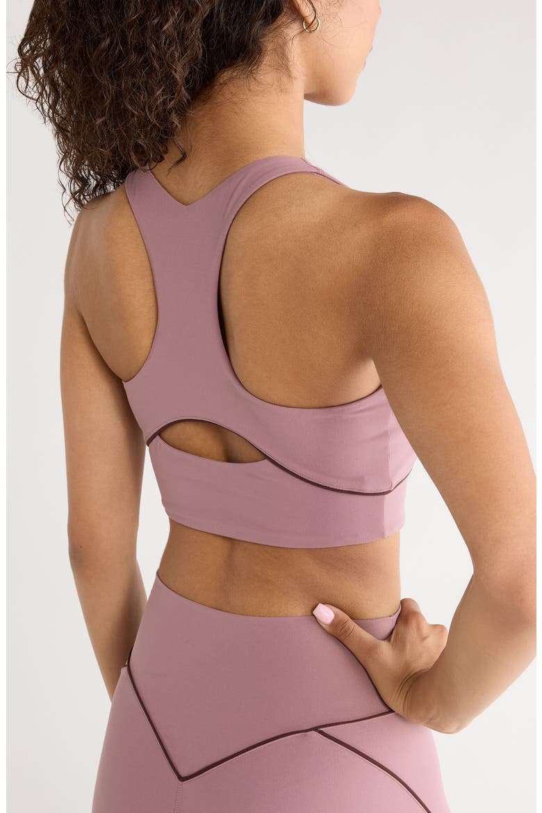 Studio Luxe Piped Sports Bra, Alternate, color, PURPLE SHAKE