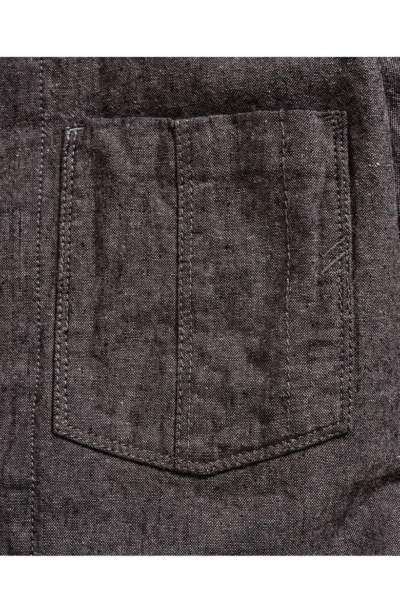 Billy Reid Linen & Cotton Chambray Chore Jacket, Alternate, color, Charcoal
