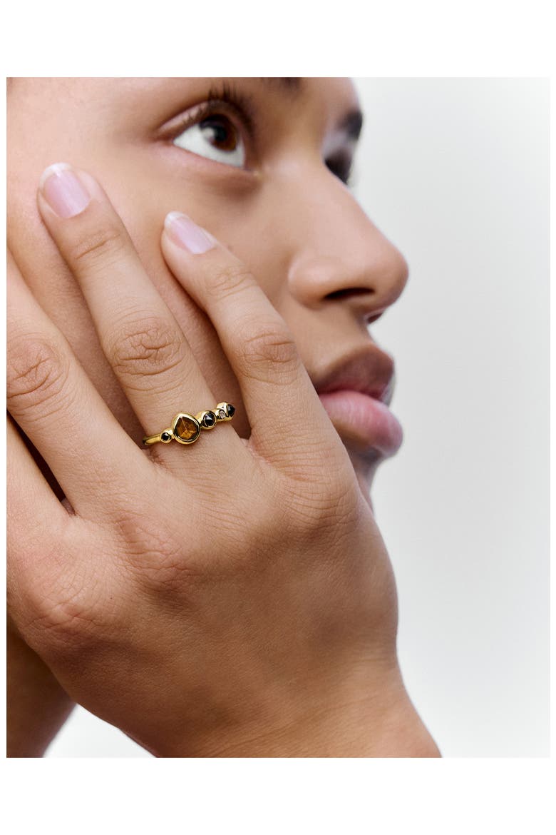 MV Siren™ Bezel Multistone Ring, Alternate, color, 18K GOLD VERMEIL / TIGERS EYE