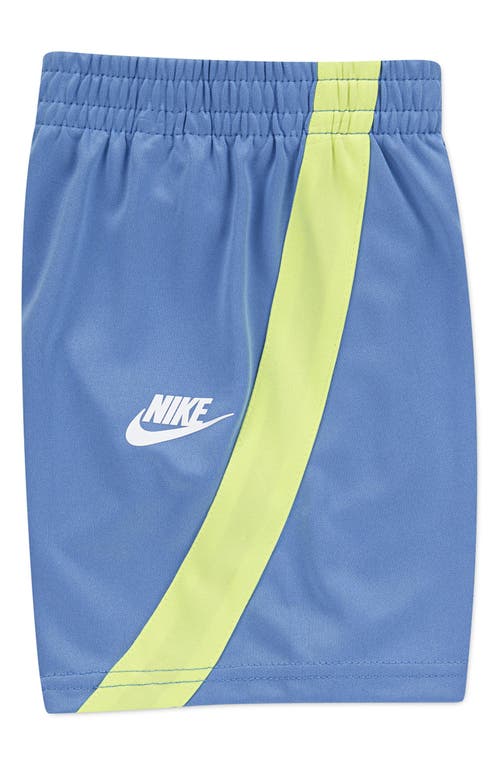 Nike Kids' On The Move Logo Graphic T-shirt & Shorts Set In Blue Beyond