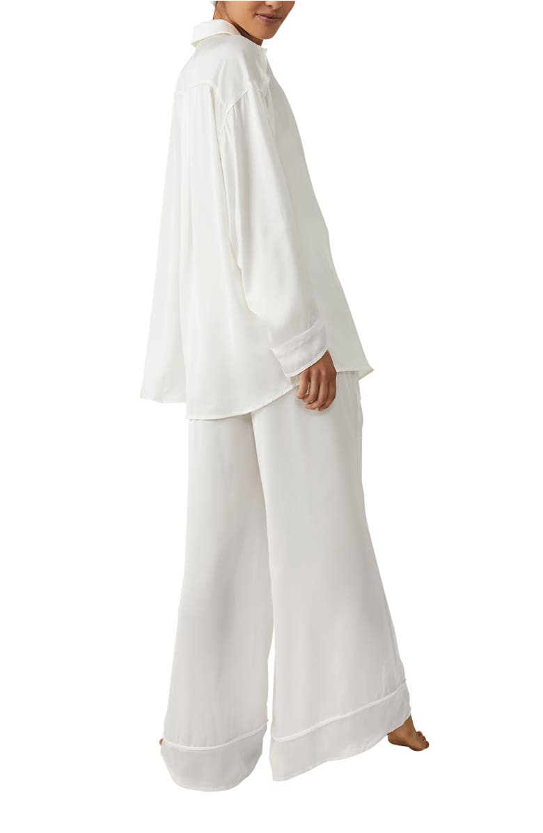 Free People Dreamy Days Pajamas, Alternate, color, Ivory