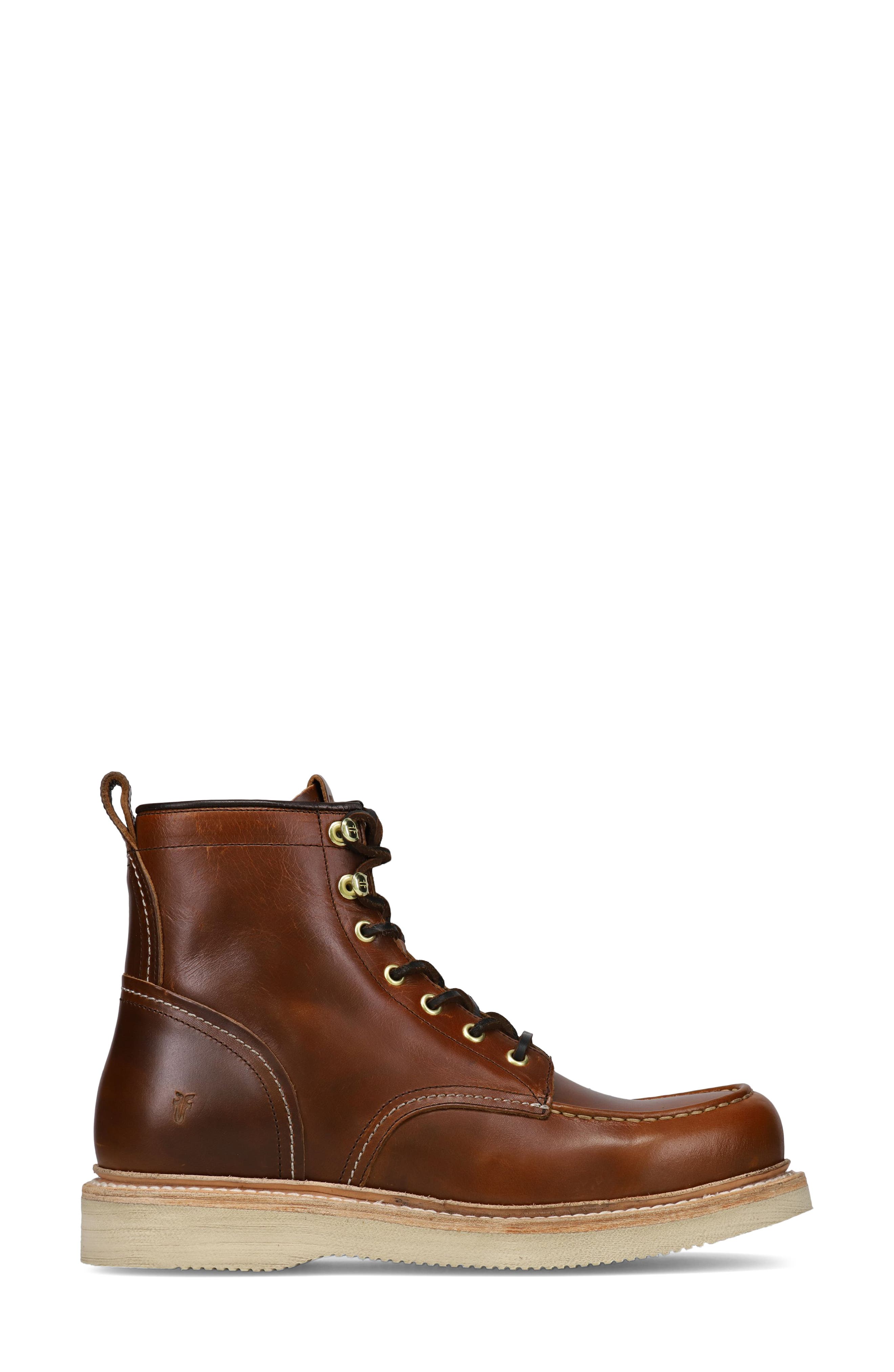 Frye Hudson Work Boot, Alternate, color, Saddle