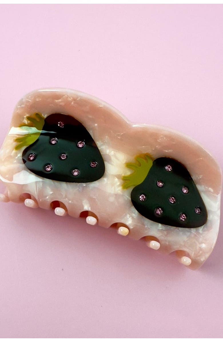 Centinelle Strawberries Hair Claw, Alternate, color, Blush