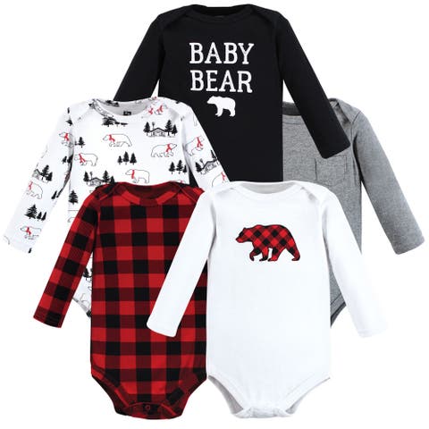 Soft Cotton Long-Sleeve Infant Bodysuit Bundle (5-Count) (Baby)