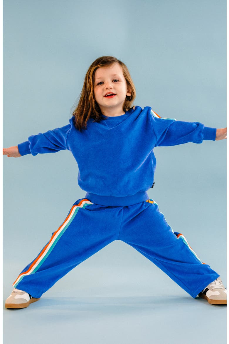 Kids' Terry Cloth Pants, Alternate, color, NAVY