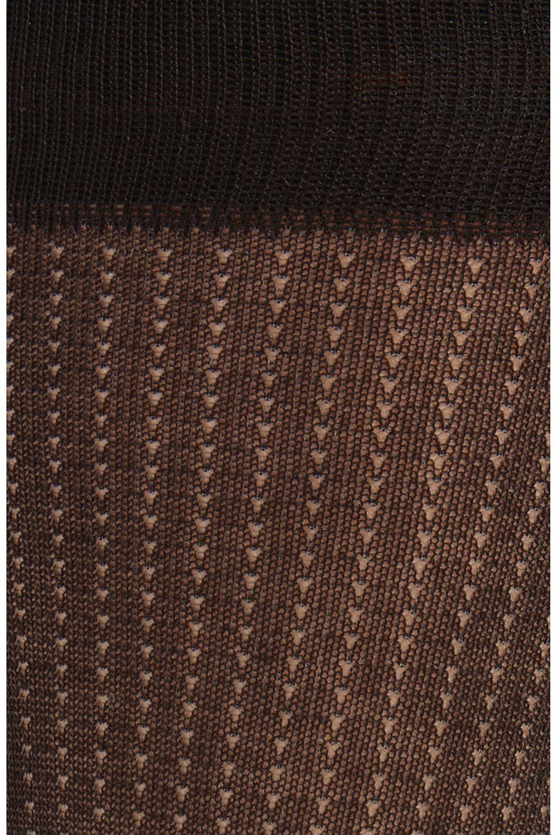 Dot Mercerized Cotton Blend Dress Socks, Alternate, color, BROWN