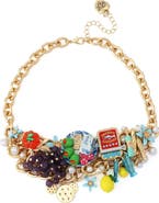 Betsey Johnson Charcuterie Bauble Frontal Necklace