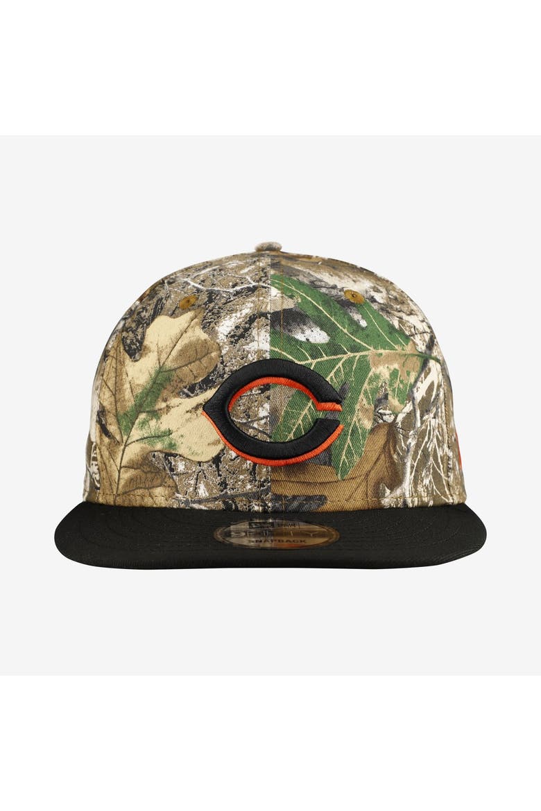 Men's New Era Camo Cincinnati Reds Realtree Orange Pop 9FIFTY Snapback Hat, Alternate, color, Camo