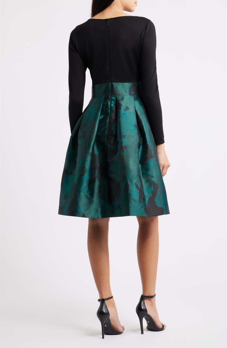 Anne Klein Long Sleeve A-Line Dress, Alternate, color, 