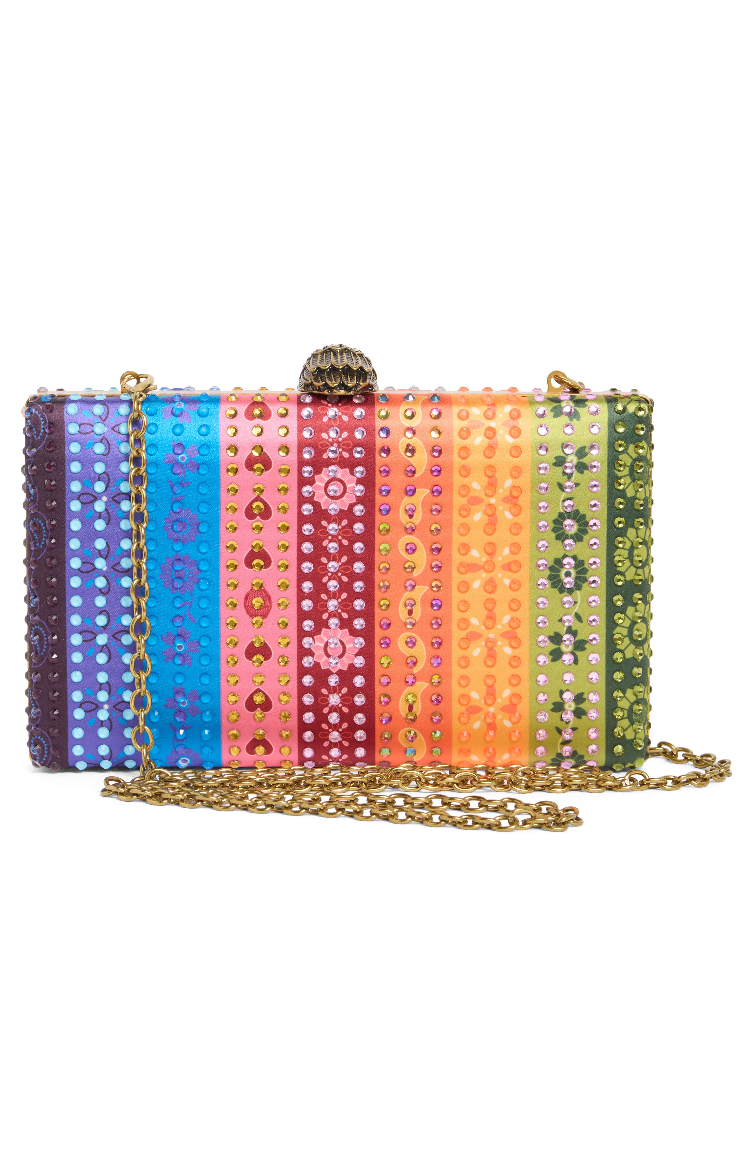 Kurt Geiger London Kensington Crystal Clutch, Alternate, color, Silver Multi/ Other