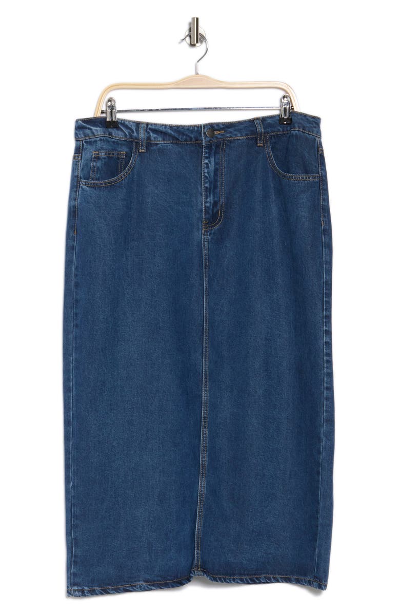 DR2 by Daniel Rainn Denim Midi Skirt, Main, color, Mid Wash