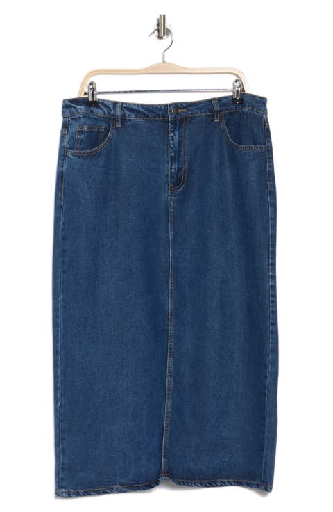 Denim Midi Skirt