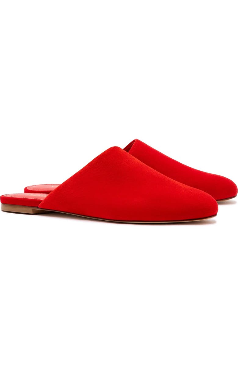 Larroudé Venice Flat Mule and Pouch Kit, Alternate, color, Scarlet