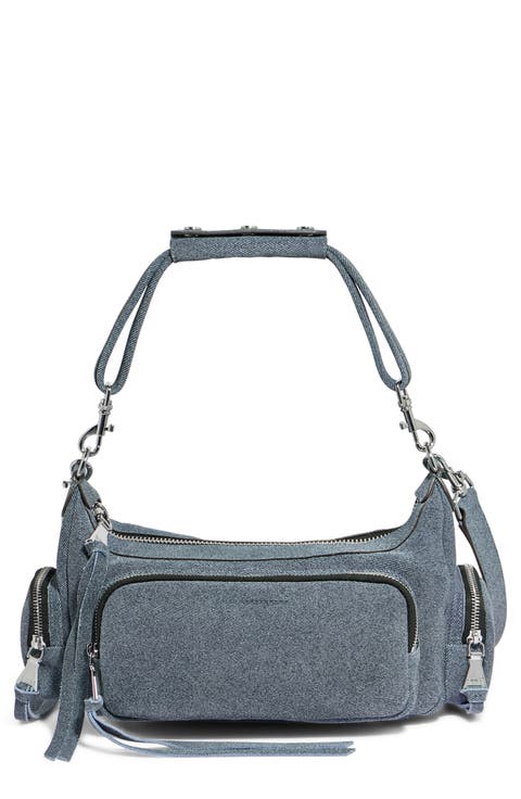 Away We Go Suede Shoulder Bag