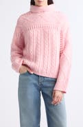 GUEST IN RESIDENCE Super Cloud Cable Knit Turtleneck Cashmere & Silk Sweater