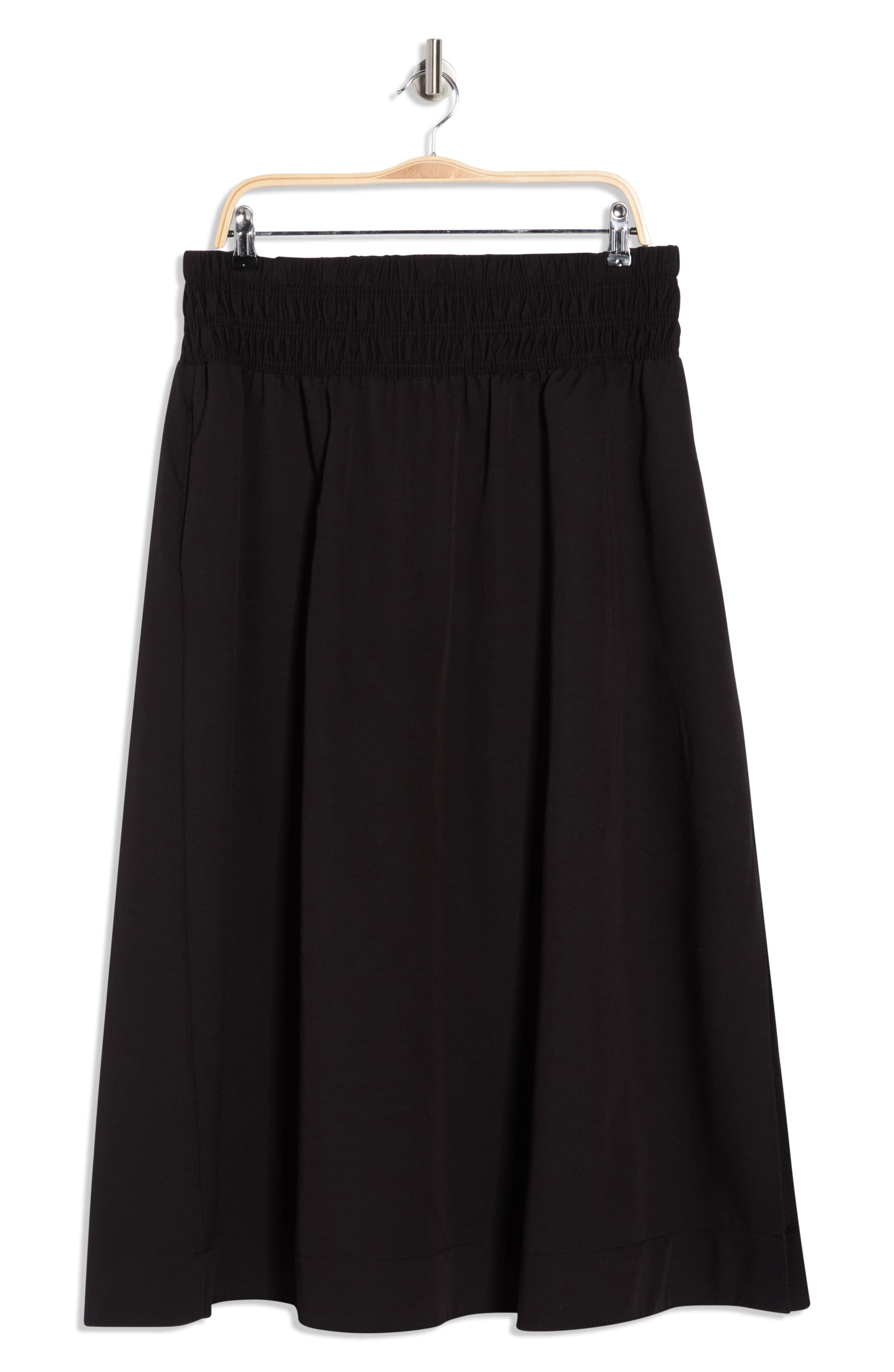 Ellen Tracy Smocked Waist Maxi Skirt