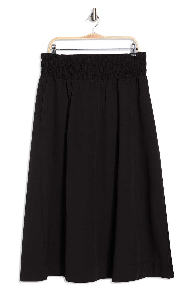 Smocked Waist Maxi Skirt, Alternate, color, BLACK