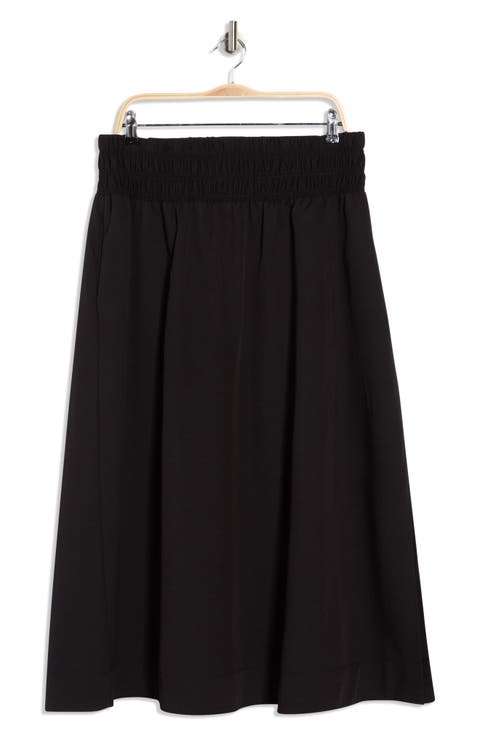 Smocked Waist Maxi Skirt
