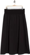 Ellen Tracy Smocked Waist Maxi Skirt