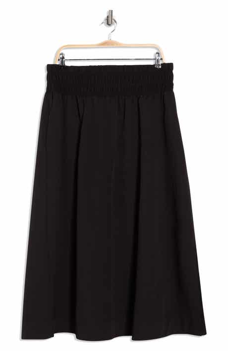 Ellen Tracy Smocked Waist Maxi Skirt