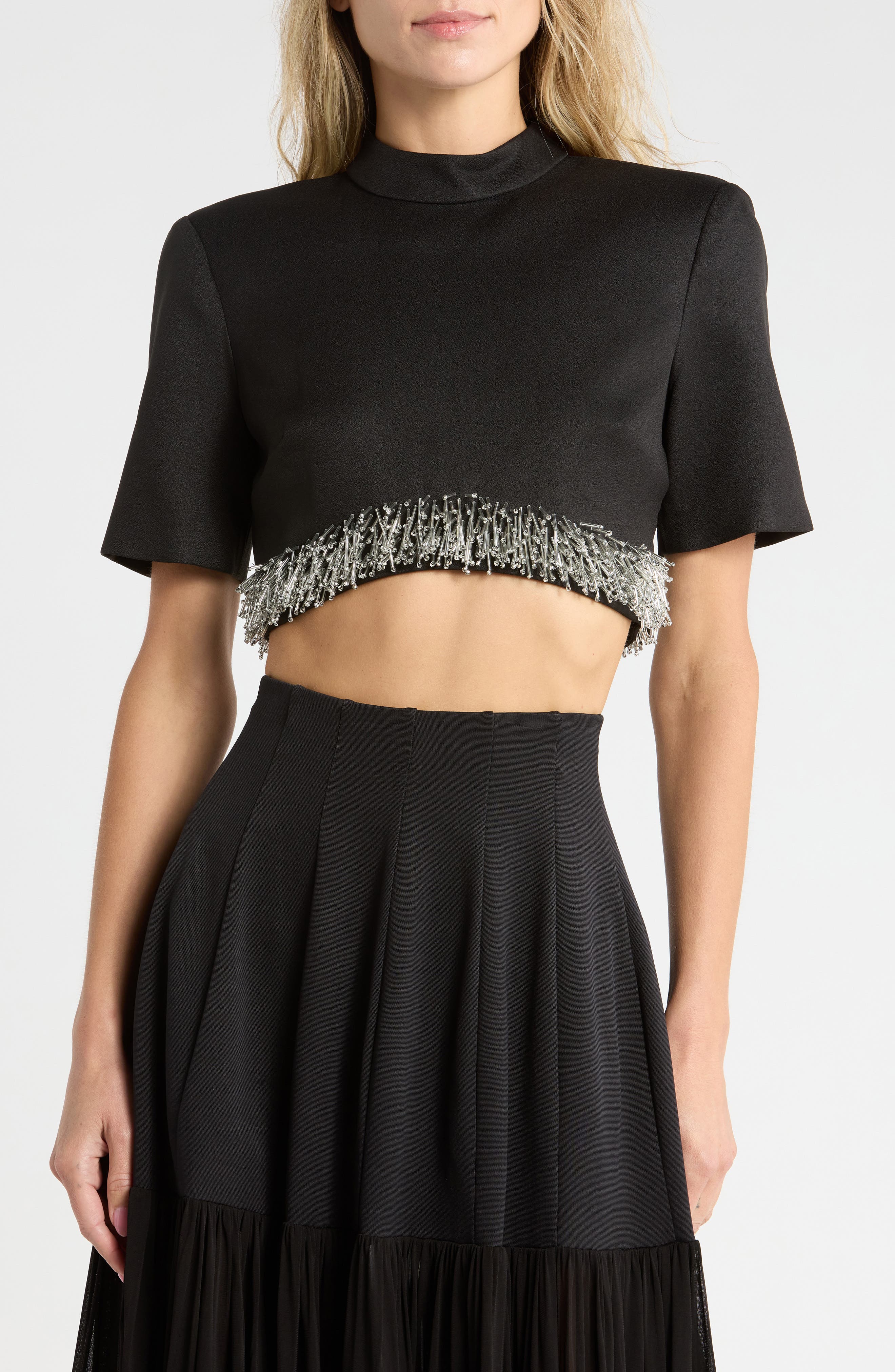 Jalen Bead Hem Crop Top