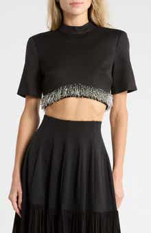 Jalen Bead Hem Crop Top