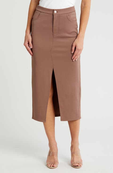 Scuba Reconstructed Midi Skirt