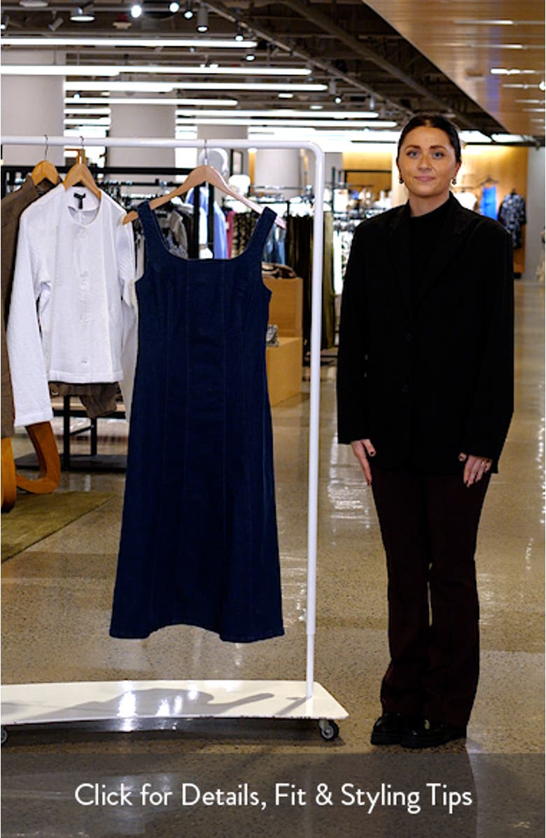 Sleeveless Denim Midi Dress, sales video thumbnail
